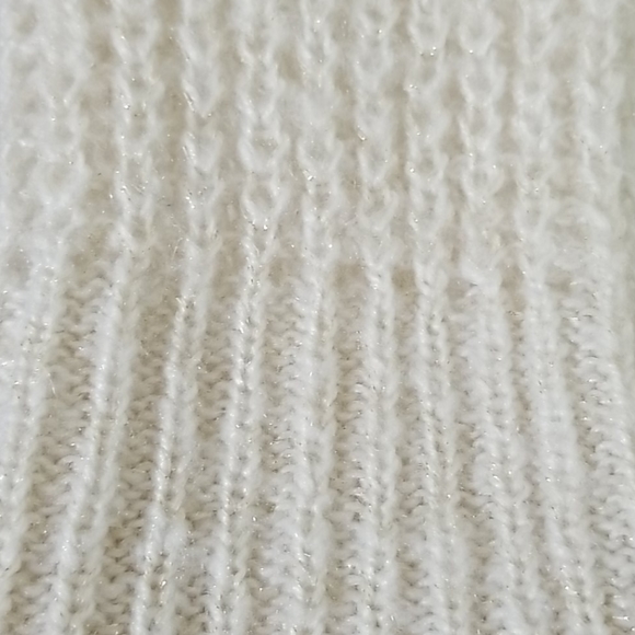 Aeropostale Knit Sweater Cream & Metallic Sm - Picture 7 of 8